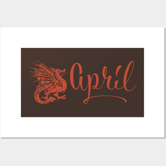 April Cayenne Dragon Wall Art by shieldjohan